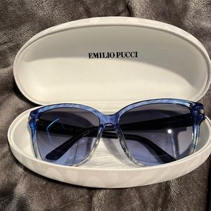 Emilio pucci blue framed sunglasses